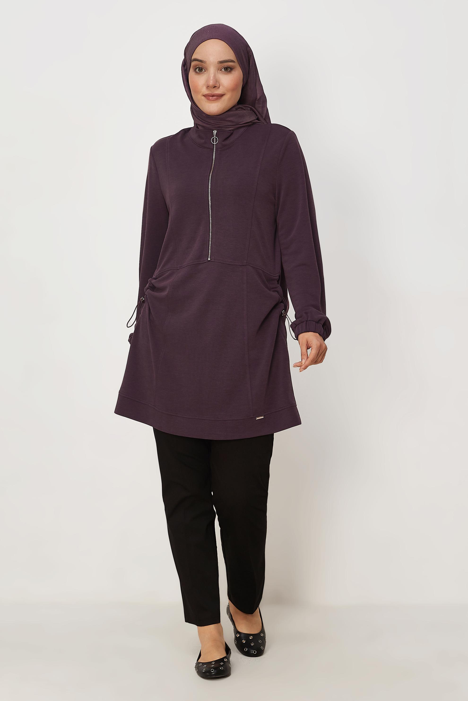 Vêtements hijab PRUNE TUNIQUE DE SURVÊTEMENT MODALE 46828