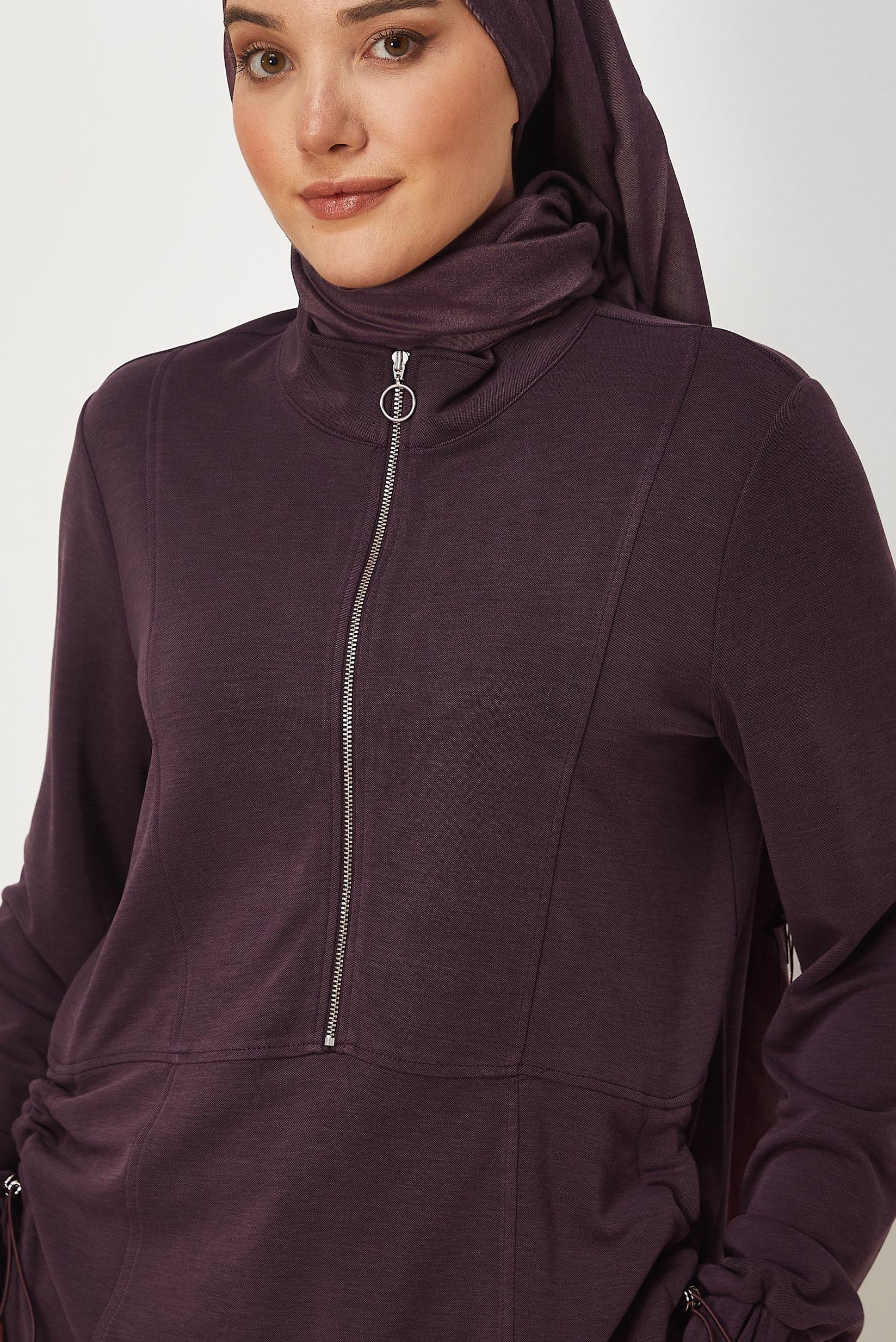 Vêtements hijab PRUNE TUNIQUE DE SURVÊTEMENT MODALE 46828