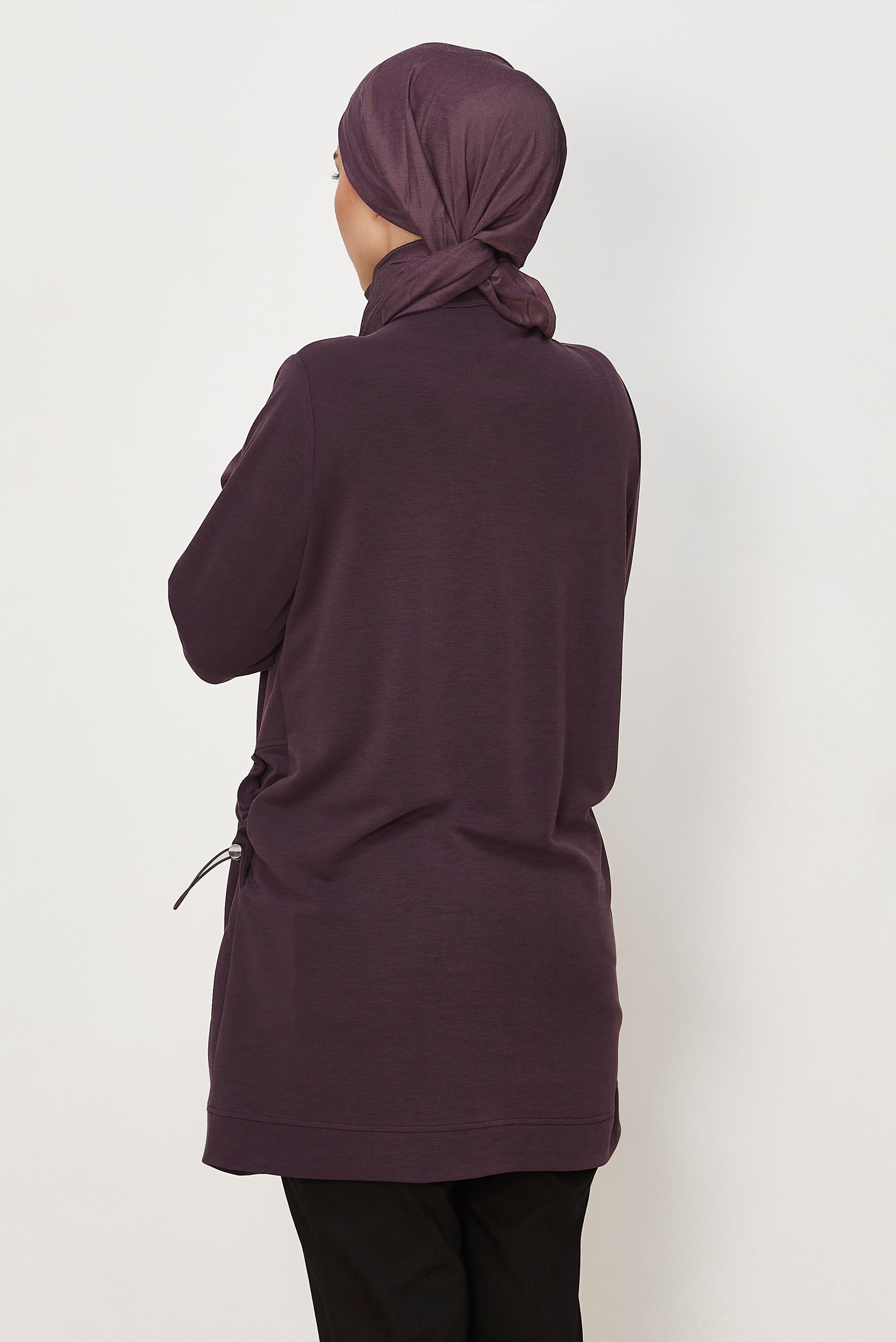 Vêtements hijab PRUNE TUNIQUE DE SURVÊTEMENT MODALE 46828