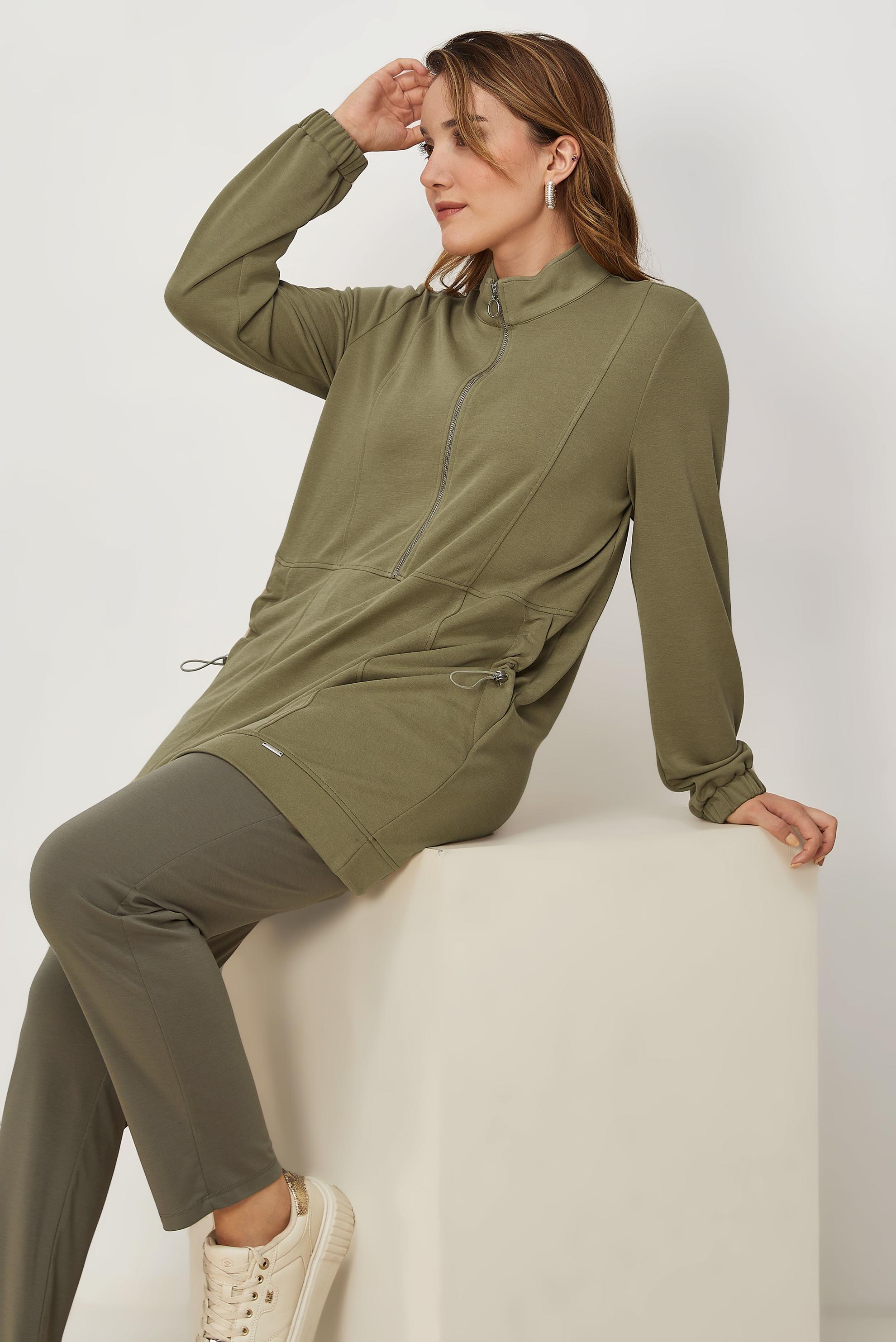 Vêtements hijab BRUN TUNIQUE DE SURVÊTEMENT MODALE 46828