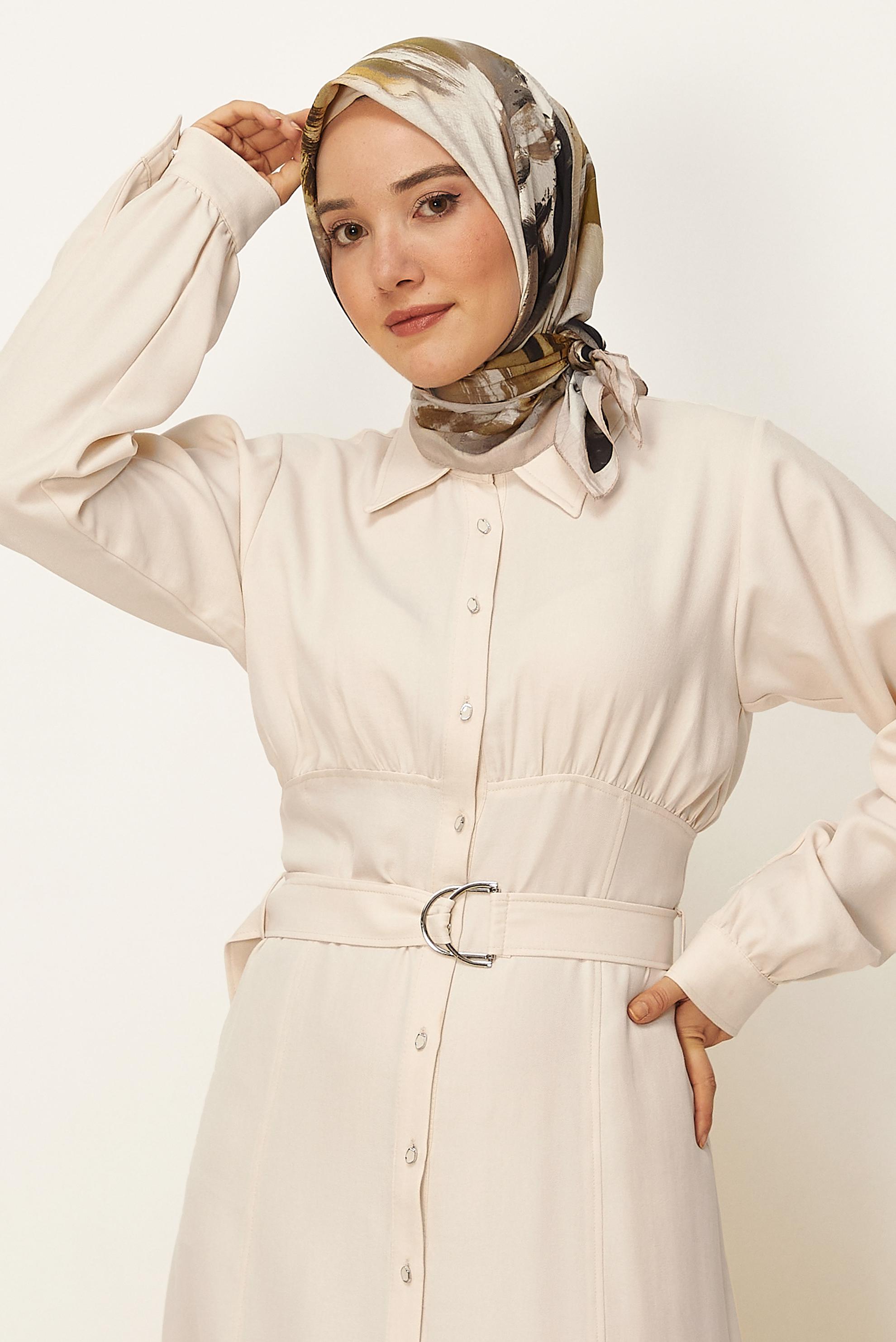 Vêtements hijab BEIGE ÉCHARPE ALVINA À MOTIFS 8625