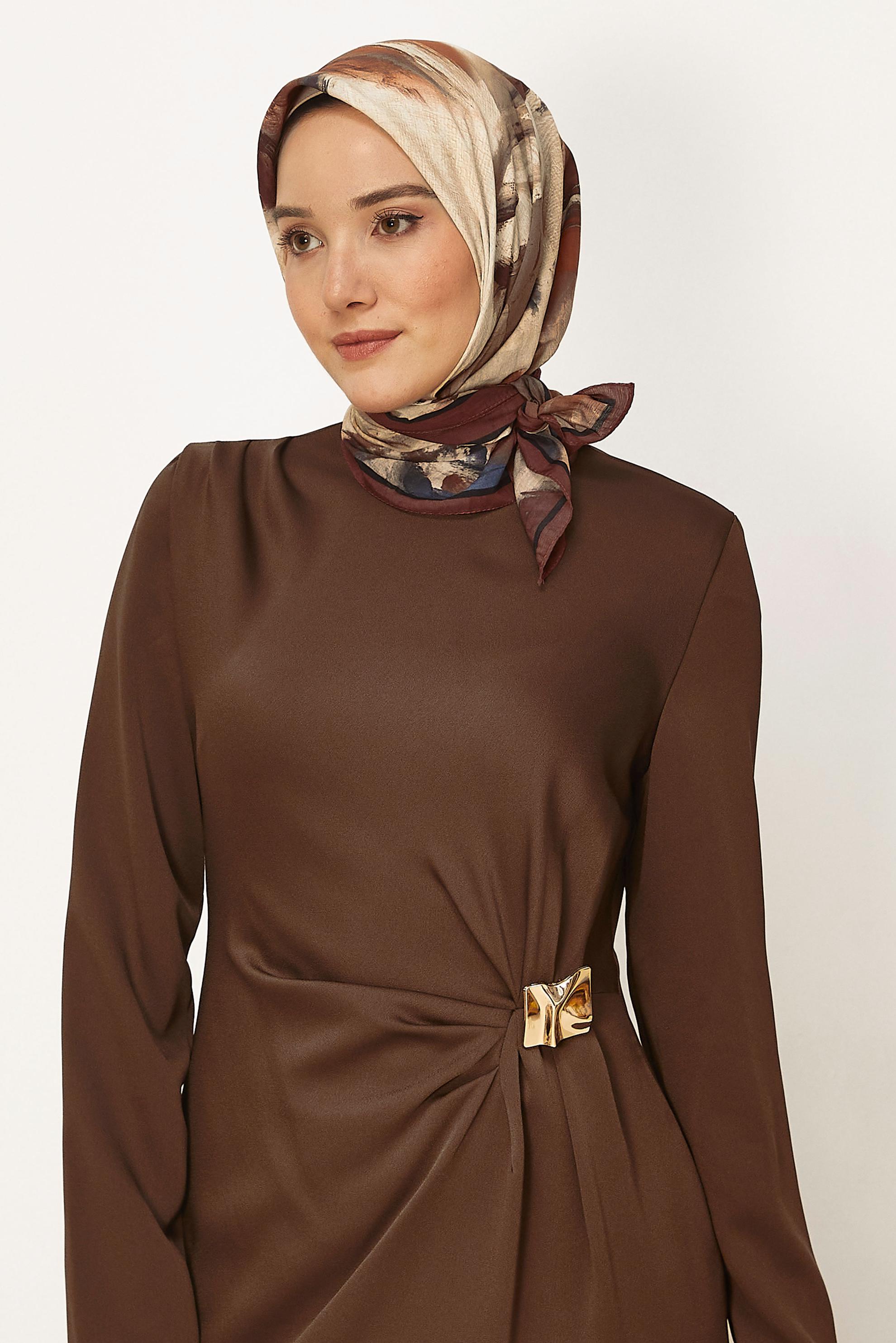 Vêtements hijab ORANGE ÉCHARPE ALVINA À MOTIFS 8625