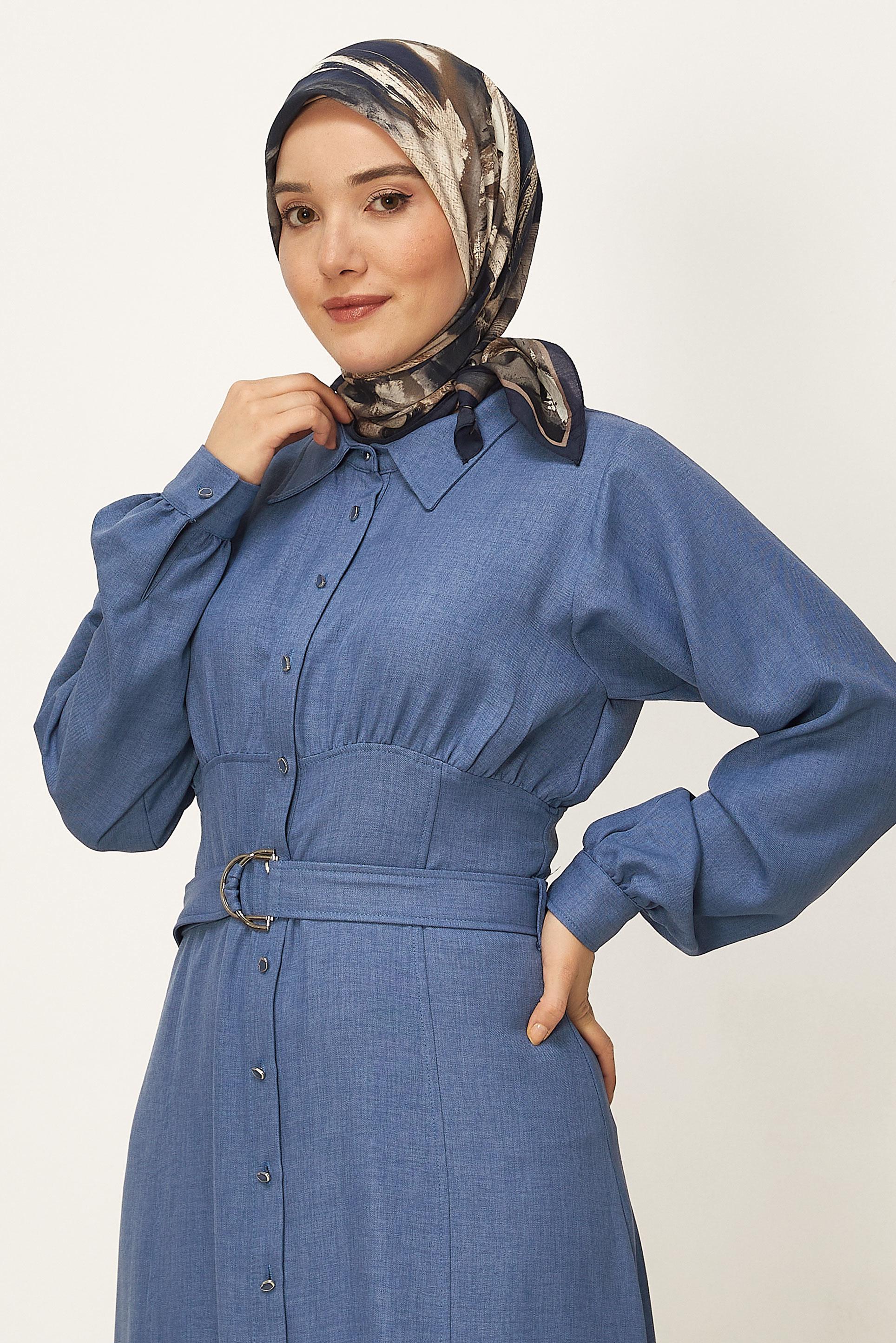 Vêtements hijab BLEU MARINE ÉCHARPE ALVINA À MOTIFS 8625