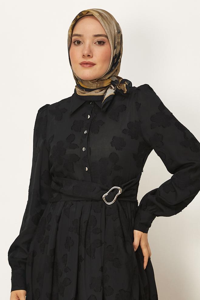Vêtements hijab VISON ÉCHARPE ALVINA À MOTIFS 8625 - ALVİNA
