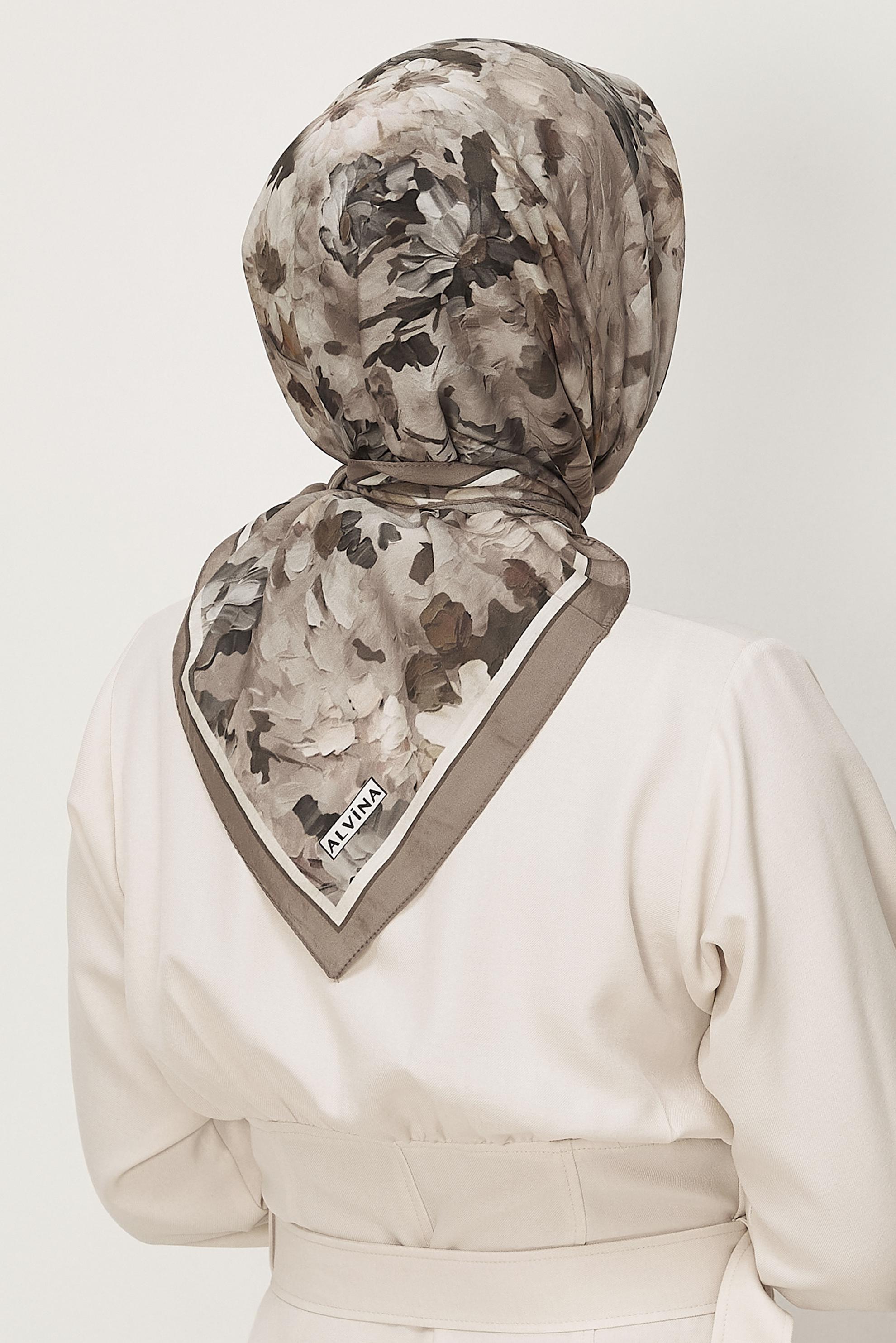 Hijab clothing MINK ALVINA PATTERNED SCARF 8627