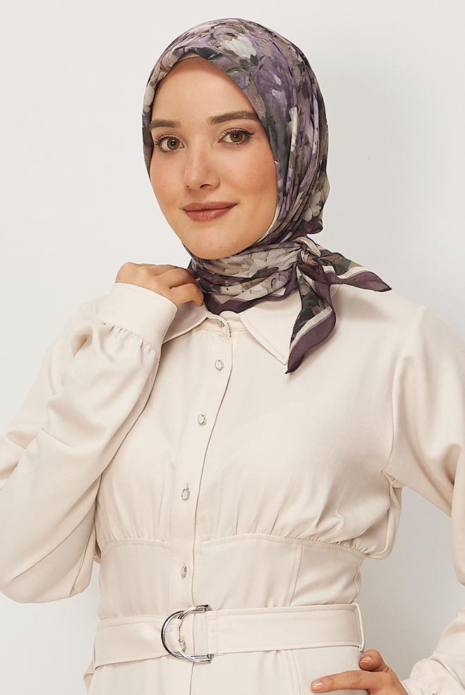Hijab clothing PINK ALVINA PATTERNED SCARF 8627 - ALVİNA