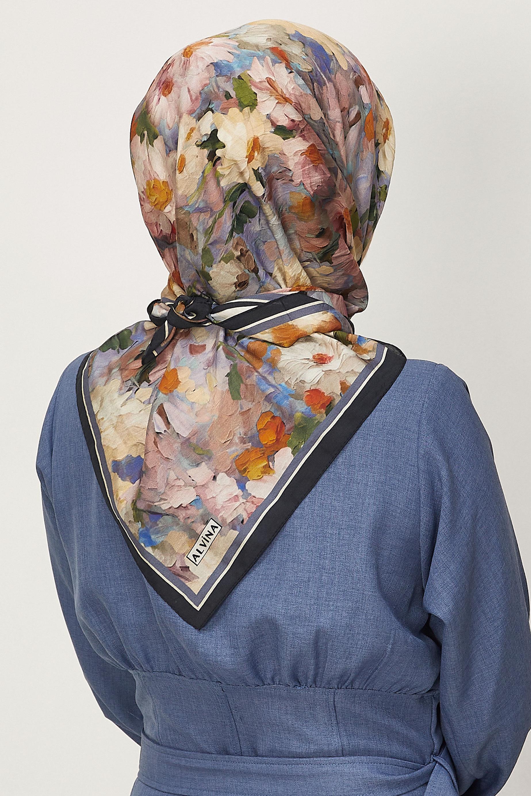 Hijab clothing BEIGE ALVINA PATTERNED SCARF 8627