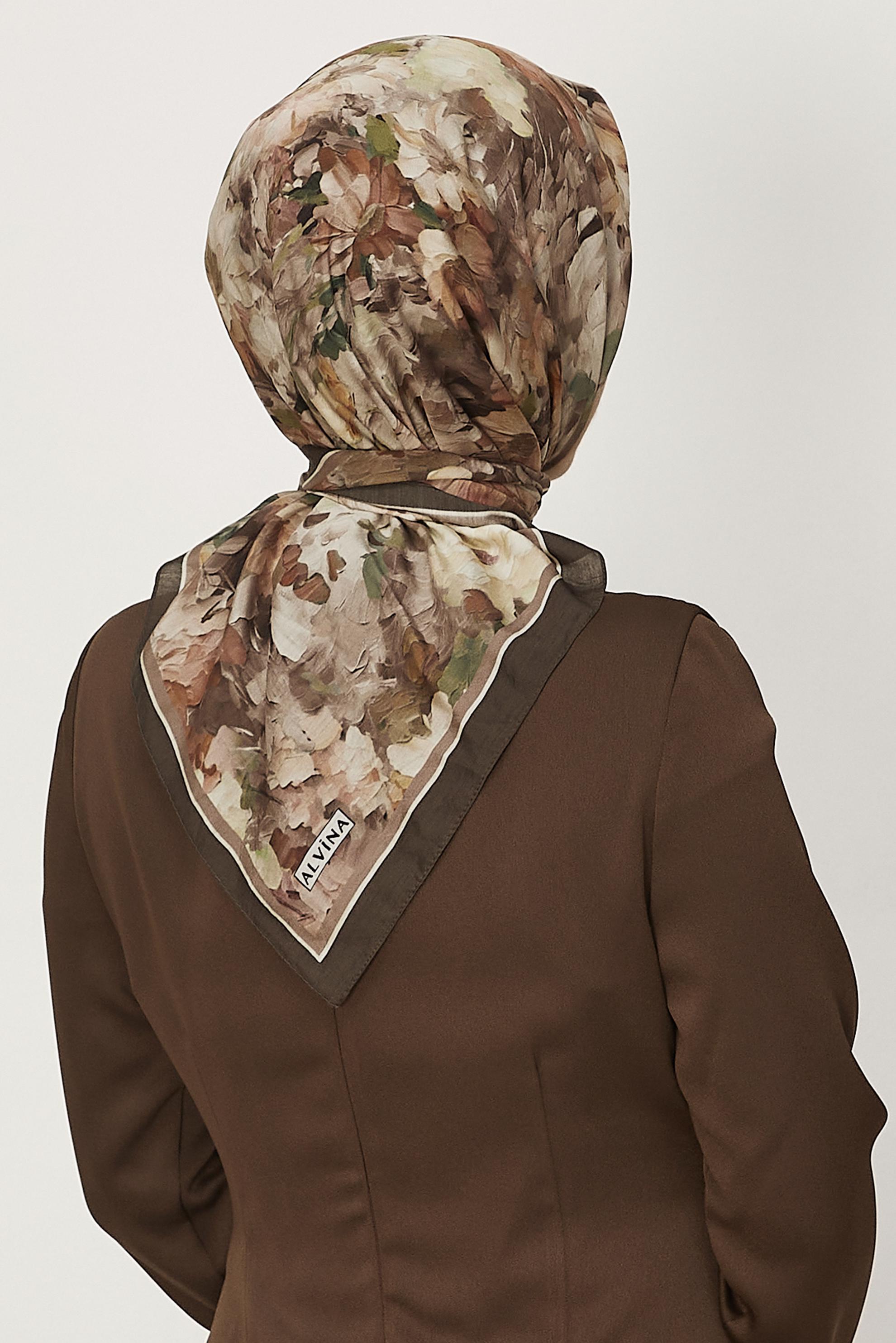 Hijab clothing BEIGE ALVINA PATTERNED SCARF 8627
