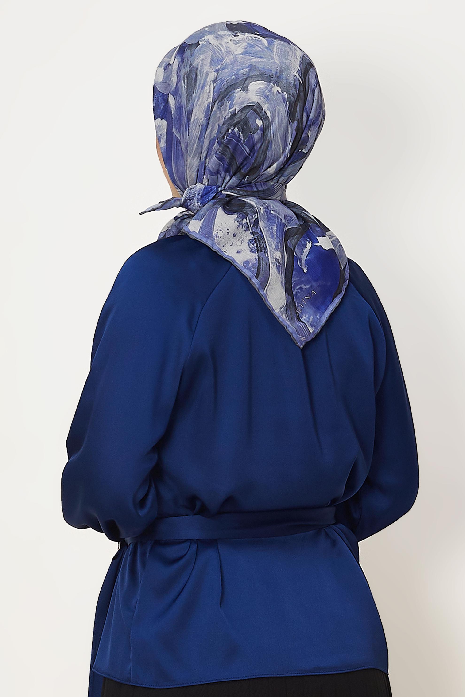 Hijab clothing PURPLE ALVINA PATTERNED NATURAL SCARF 8633