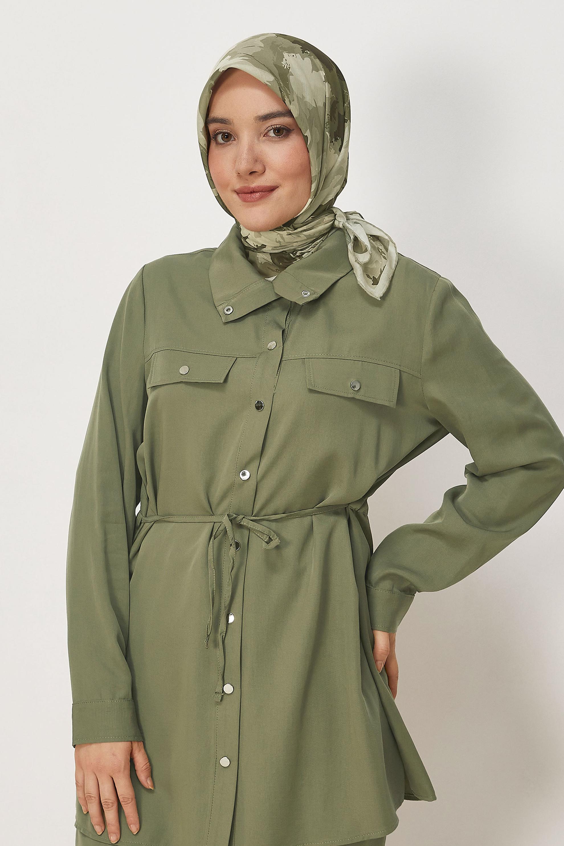 Vêtements hijab BEIGE ÉCHARPE NATUREL À MOTIFS ALVINA 8634