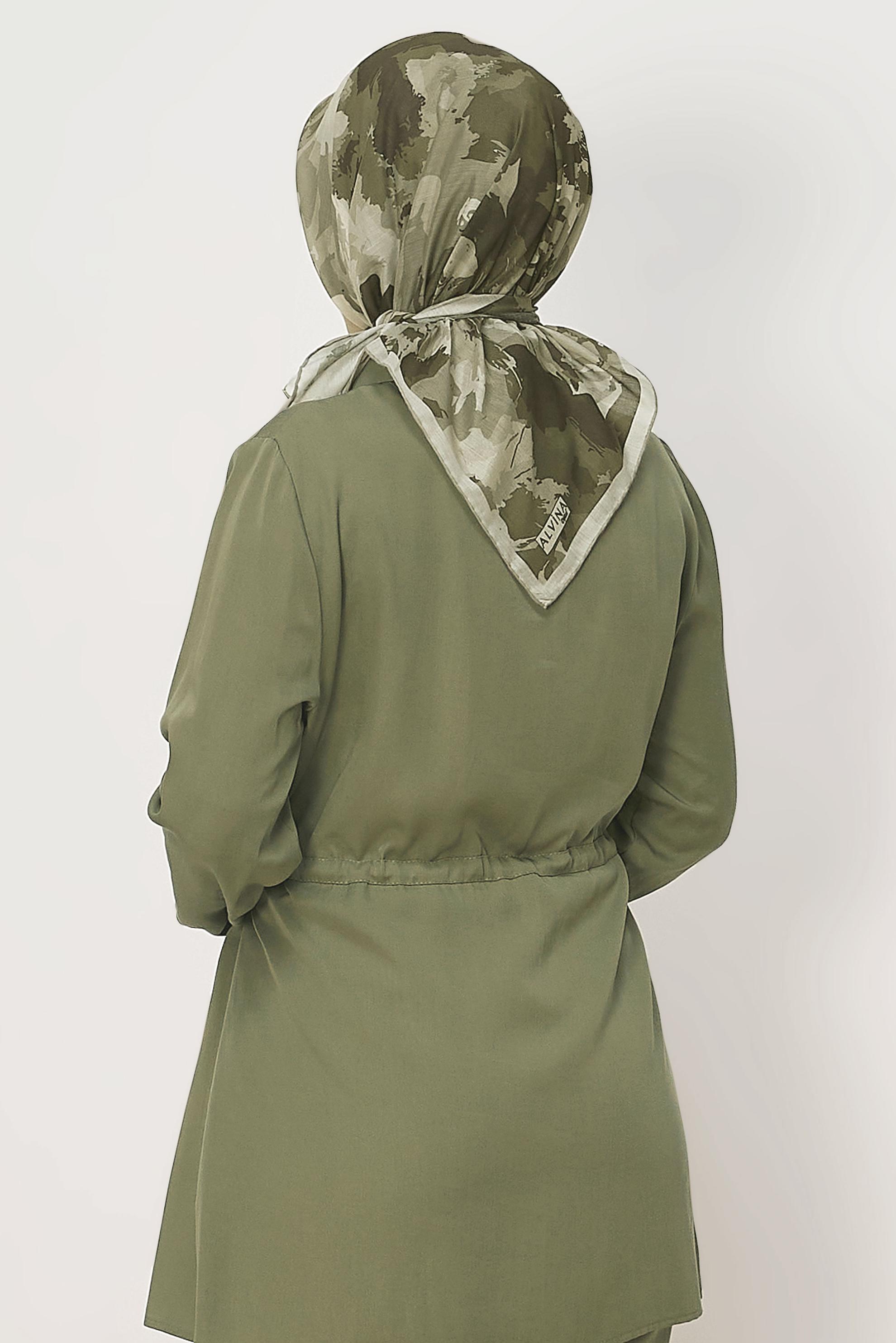 Vêtements hijab BEIGE ÉCHARPE NATUREL À MOTIFS ALVINA 8634