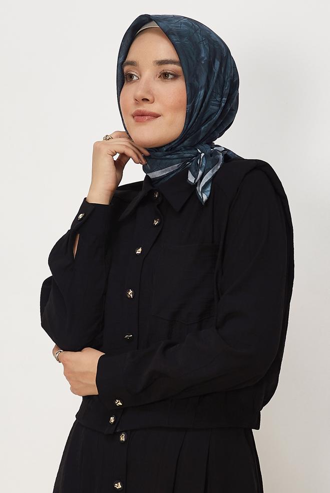 Vêtements hijab BLEU MARINE ÉCHARPE ALVINA NATUREL 8635 - ALVİNA