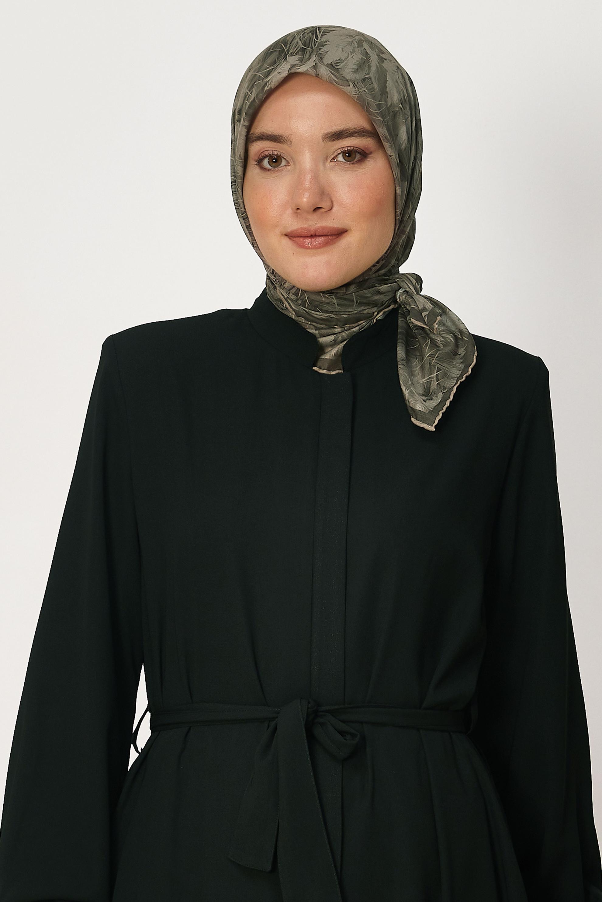 Tesettür giyim VİZON ALVİNA NATUREL EŞARP 8635