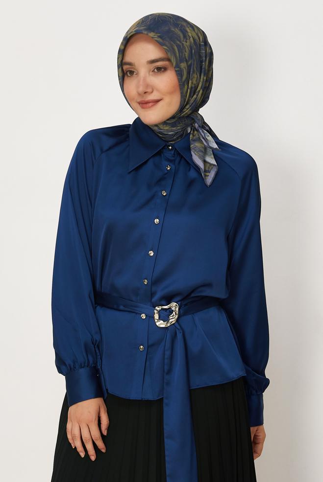 Hijab clothing PURPLE ALVINA NATURAL SCARF 8635 - ALVİNA