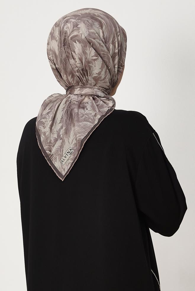 Vêtements hijab POUDRE ÉCHARPE ALVINA NATUREL 8635 - ALVİNA