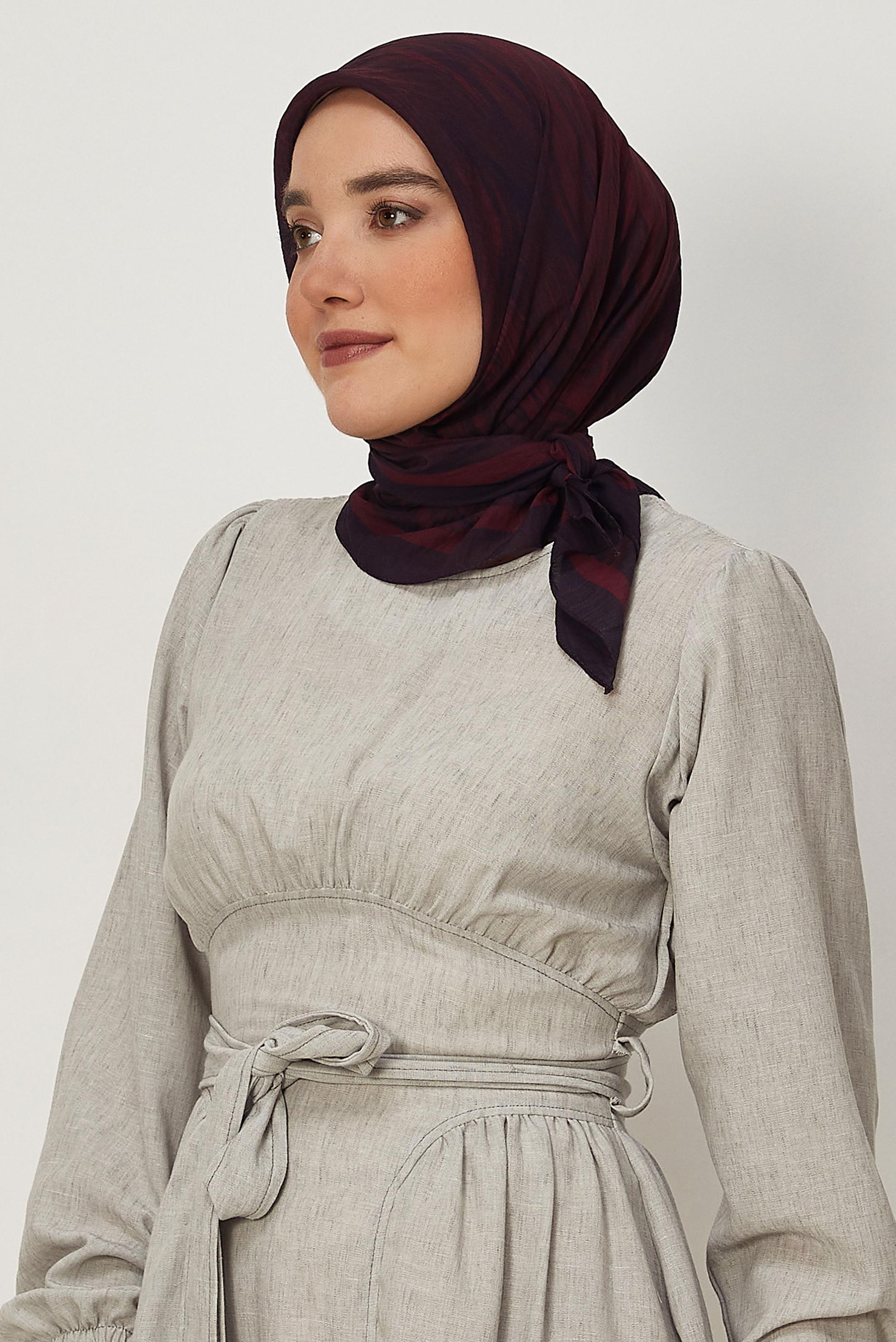 Tesettür giyim KAHVE ALVİNA VİSKON EŞARP 8638