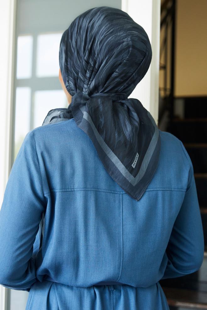 Hijab clothing NAVY BLUE ALVINA VISCOSE SCARF 8638 - ALVİNA
