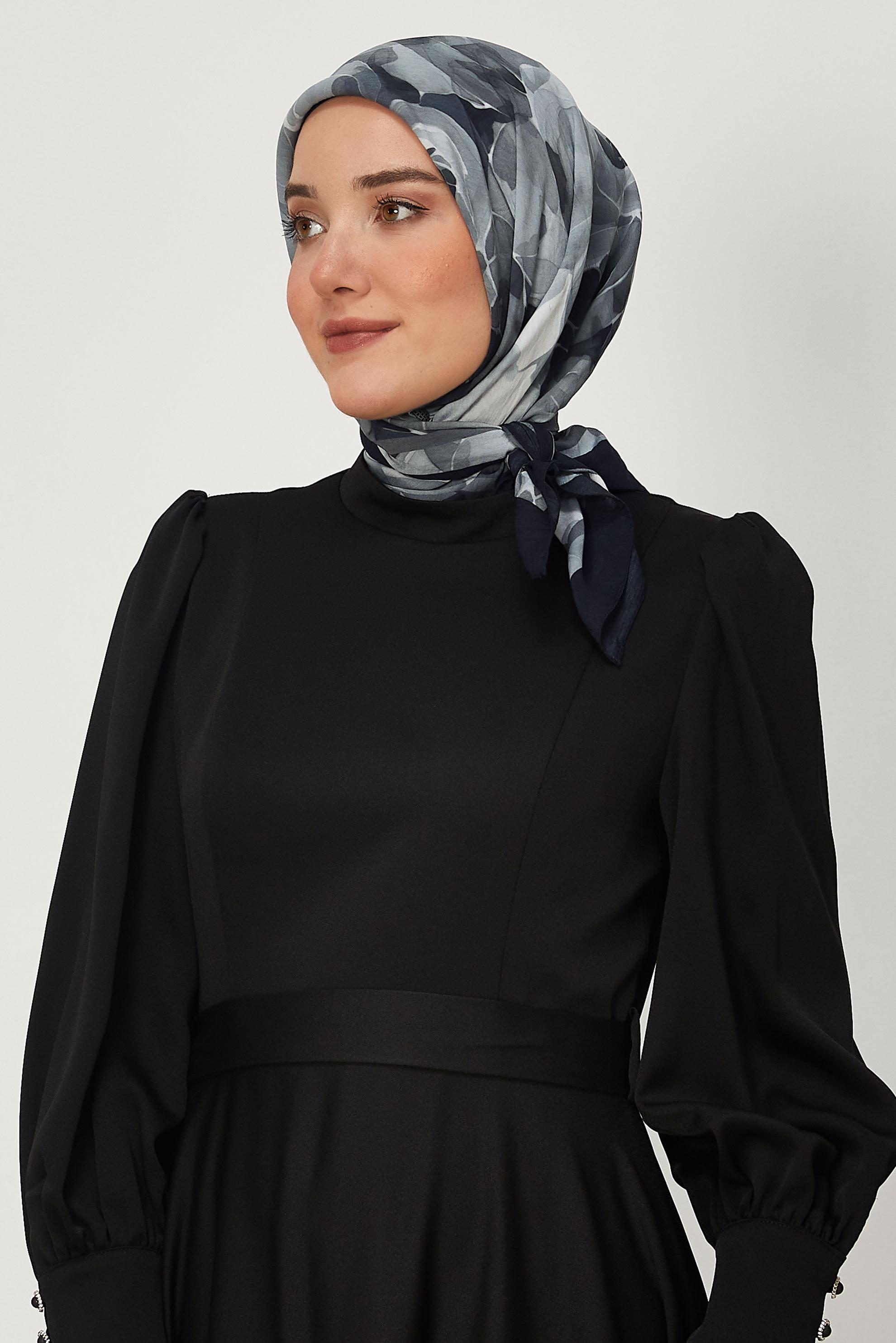 Vêtements hijab NOIR 8639 ALVİNA VİSCON EŞARP (PRM)