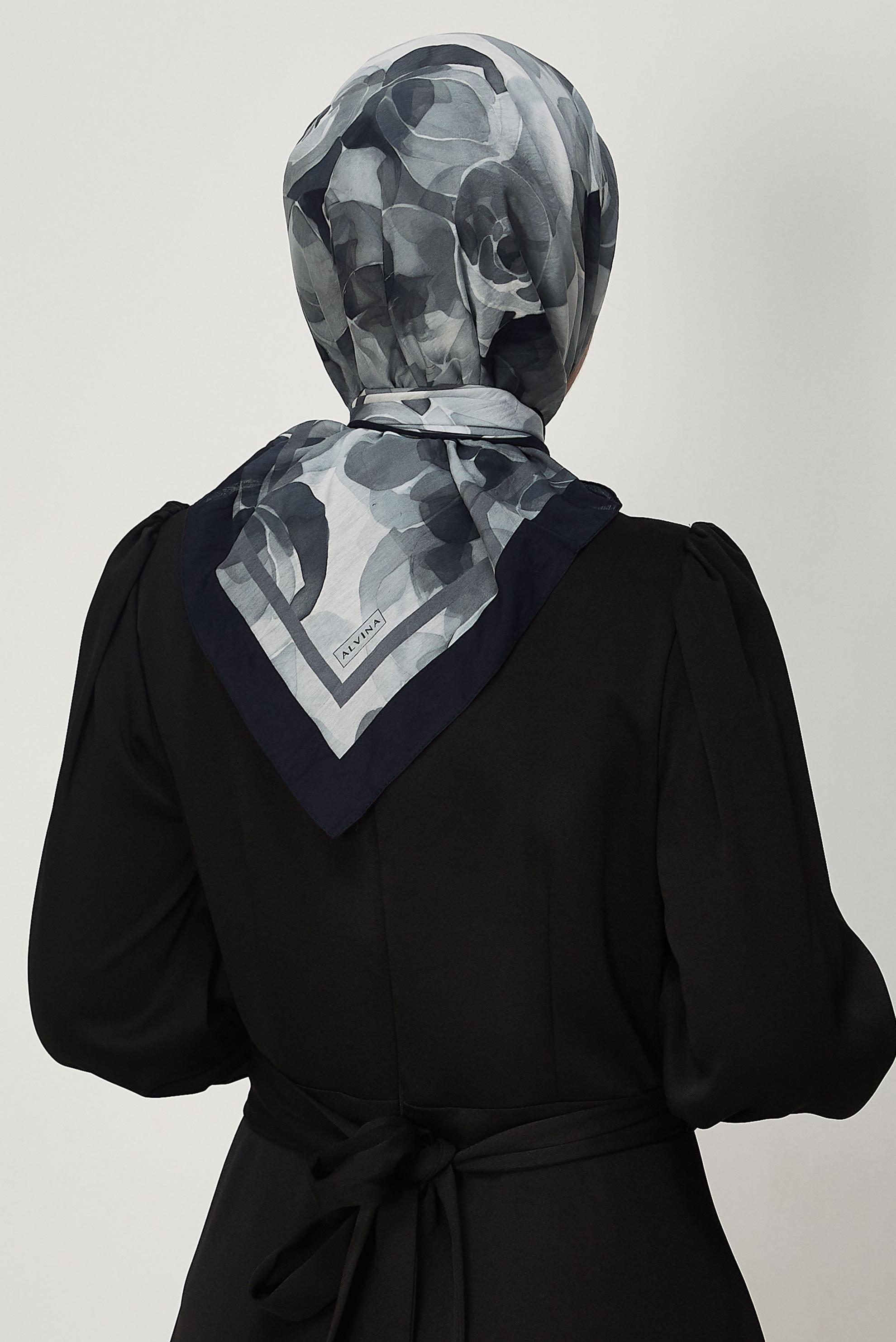 Vêtements hijab NOIR 8639 ALVİNA VİSCON EŞARP (PRM)