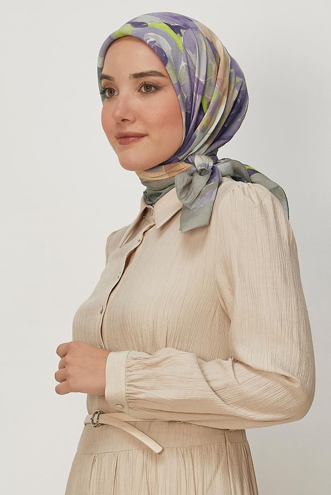 Vêtements hijab BRUN 8639 ALVİNA VİSCON EŞARP (PRM) - ALVİNA