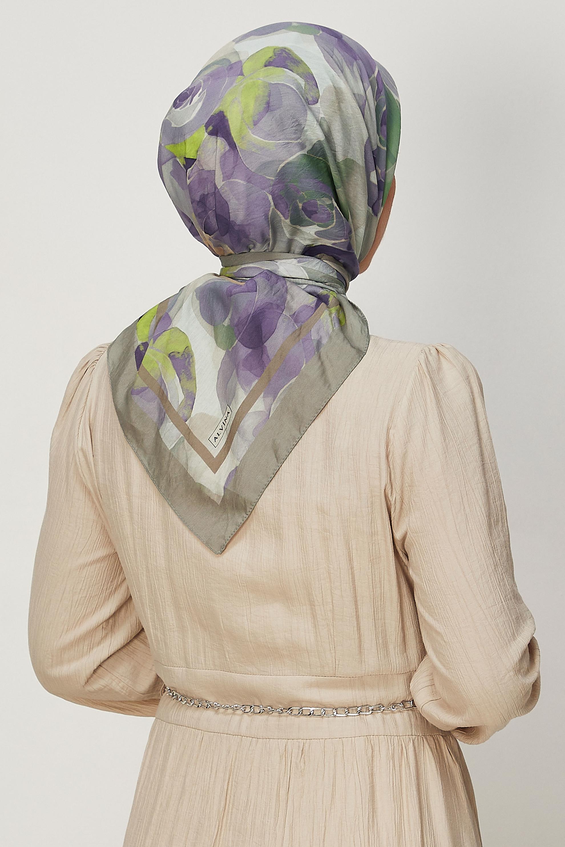 Vêtements hijab BRUN 8639 ALVİNA VİSCON EŞARP (PRM)