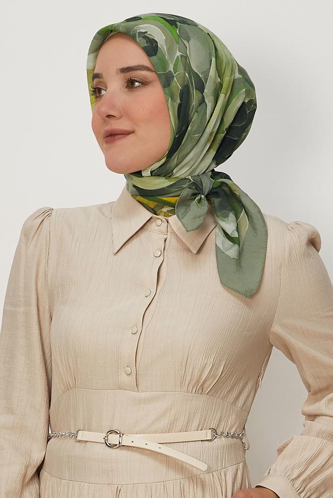 Vêtements hijab BRUN 8639 ALVİNA VİSCON EŞARP (PRM) - ALVİNA