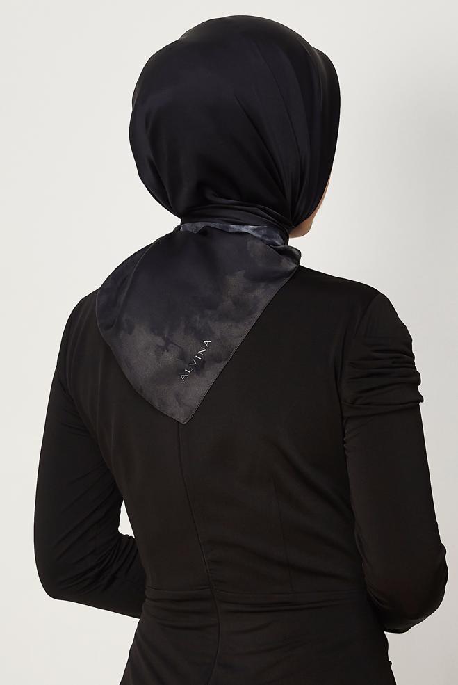 Hijab clothing BLACK ALVINA CARMEN SCARF 8642 - ALVİNA