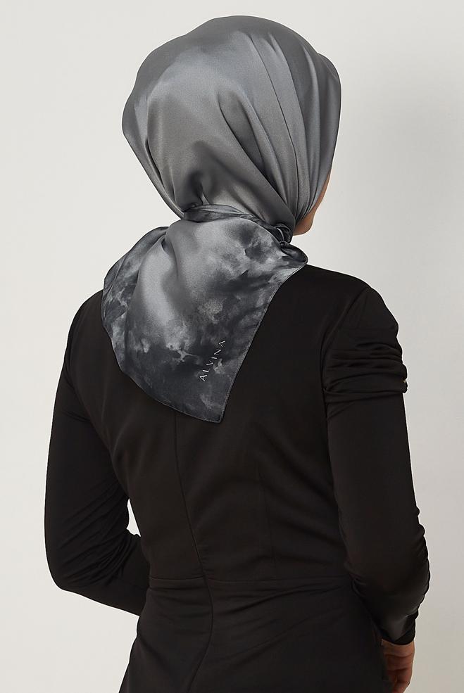 Hijab clothing SILVER ALVINA CARMEN SCARF 8642 - ALVİNA