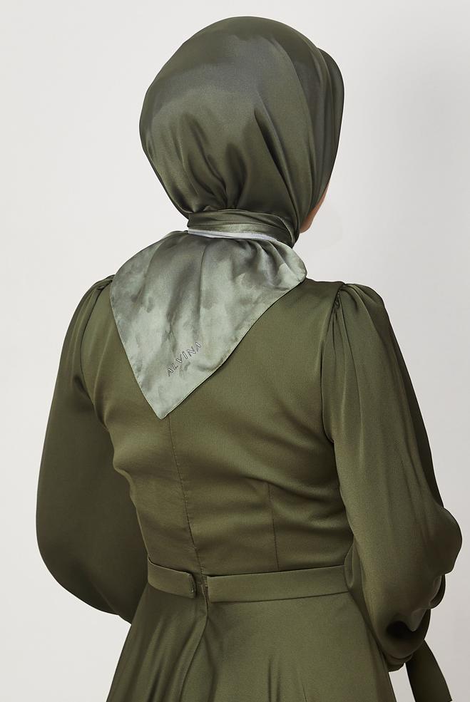 Hijab clothing GREEN ALVINA CARMEN SCARF 8642 - ALVİNA