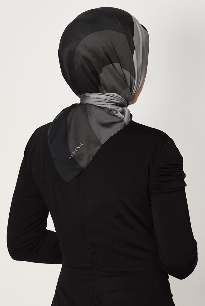 Hijab clothing BLACK ALVINA CARMEN SCARF 8643 - ALVİNA