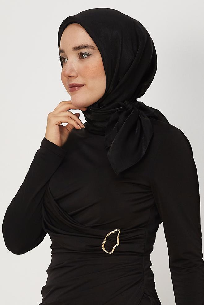 Hijab clothing BLACK ALVINA AMBER SCARF 8645 - ALVİNA
