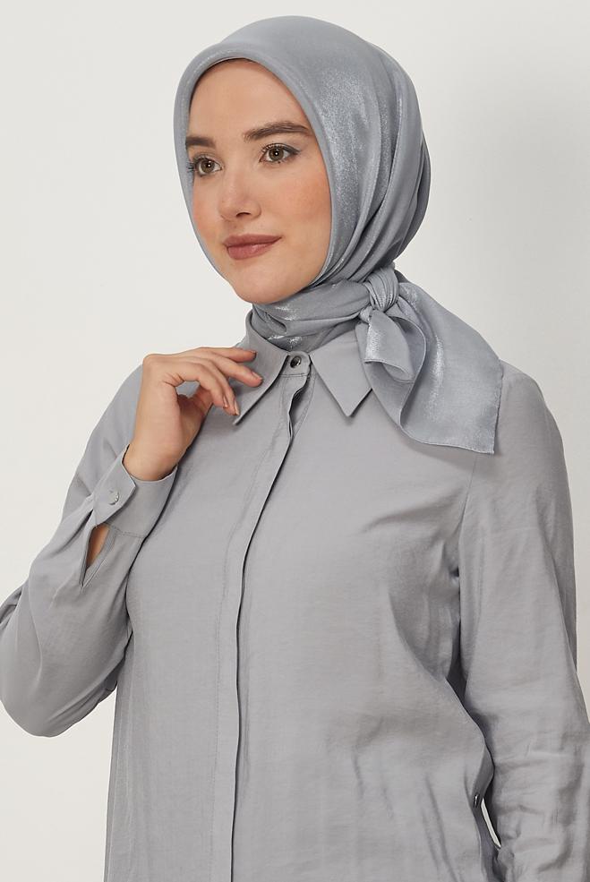 Hijab clothing SILVER ALVINA AMBER SCARF 8645 - ALVİNA