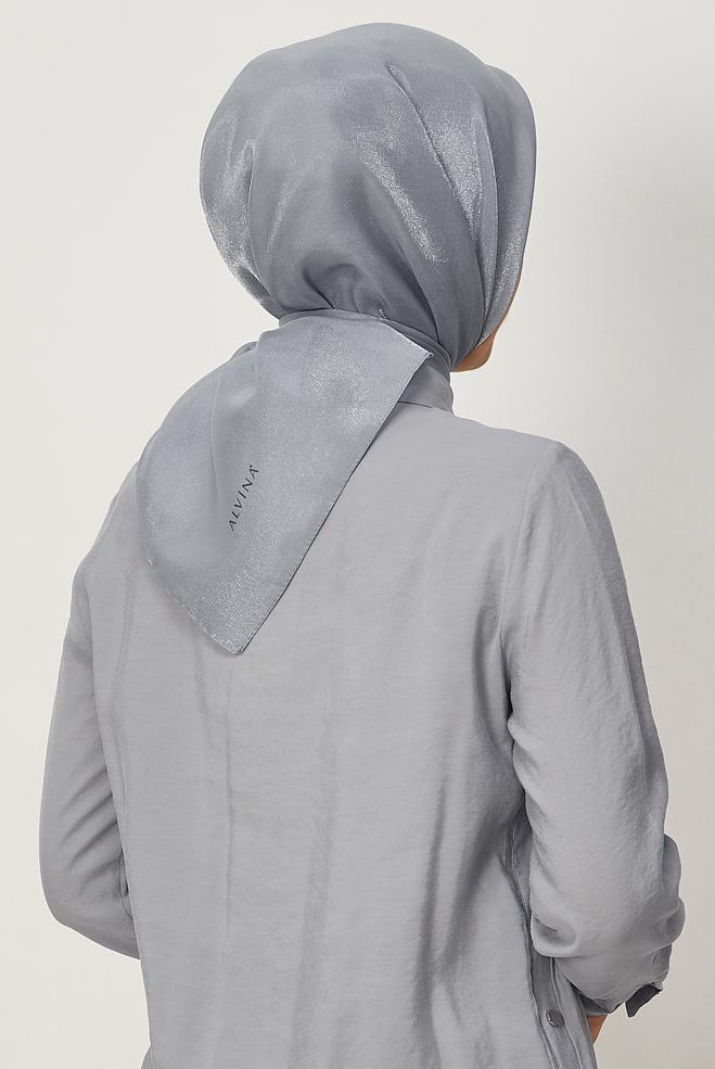 Hijab clothing SILVER ALVINA AMBER SCARF 8645 - ALVİNA