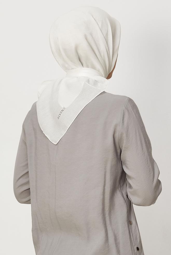 Hijab clothing WHITE ALVINA AMBER SCARF 8645 - ALVİNA