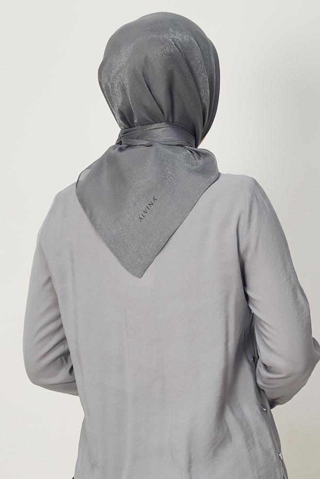 Hijab clothing GREY ALVINA AMBER SCARF 8645 - ALVİNA
