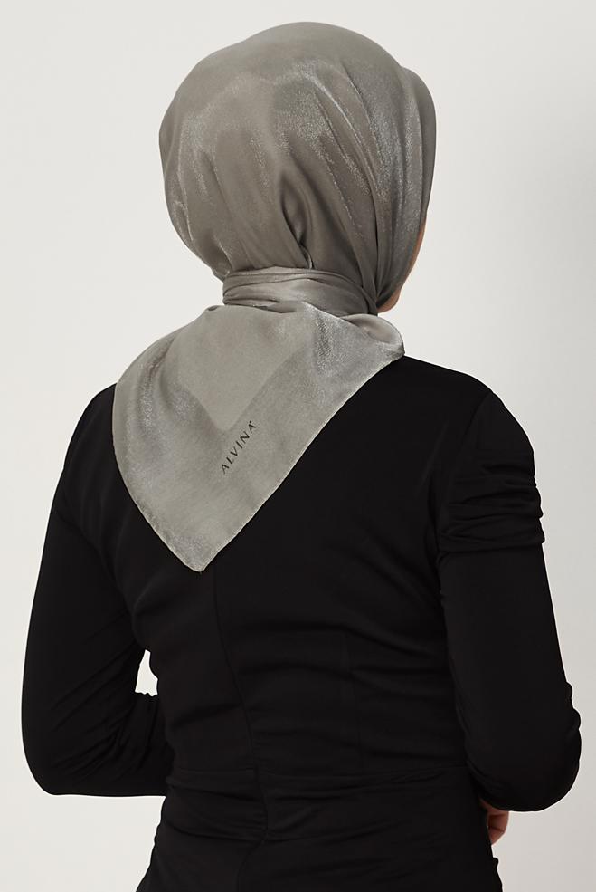 Hijab clothing GREY ALVINA AMBER SCARF 8645 - ALVİNA