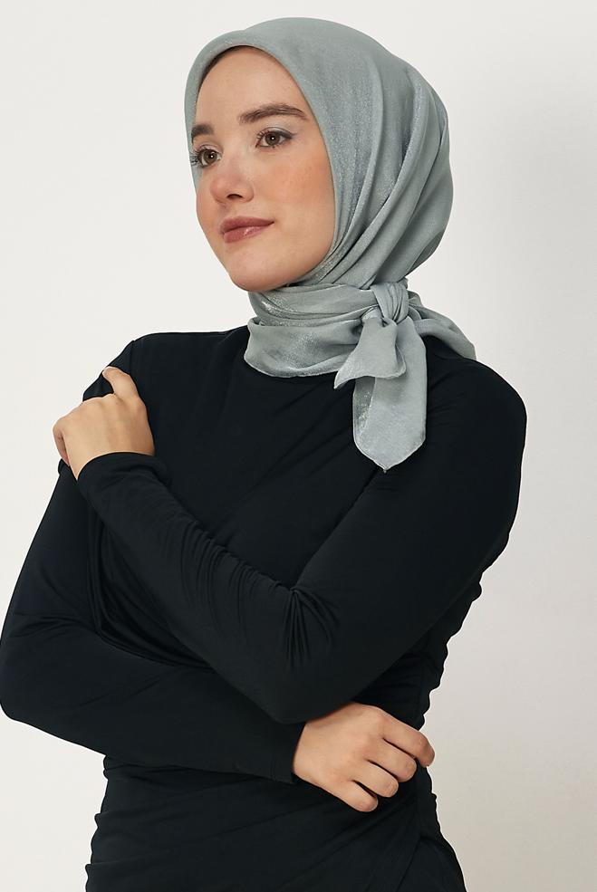 Hijab clothing SILVER ALVINA AMBER SCARF 8645 - ALVİNA