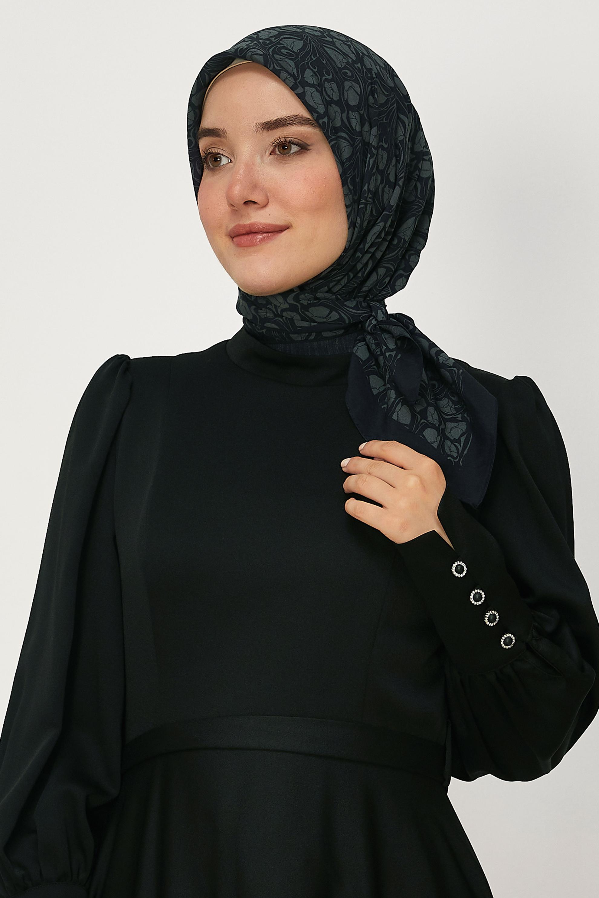 Tesettür giyim SİYAH ALVİNA VİSKON EŞARP 8650