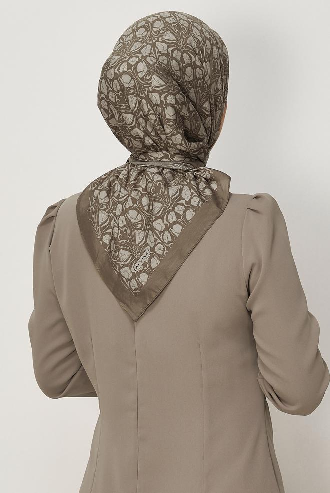 Vêtements hijab BRUN ÉCHARPE ALVINA EN VISCOSE 8650 - ALVİNA