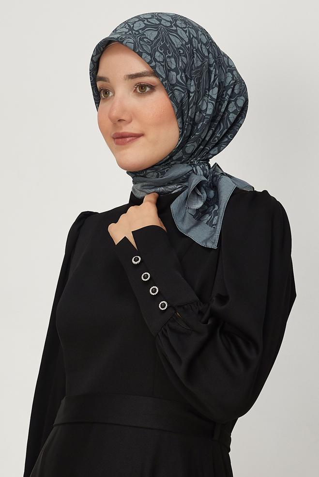 Vêtements hijab GRIS ÉCHARPE ALVINA EN VISCOSE 8650 - ALVİNA