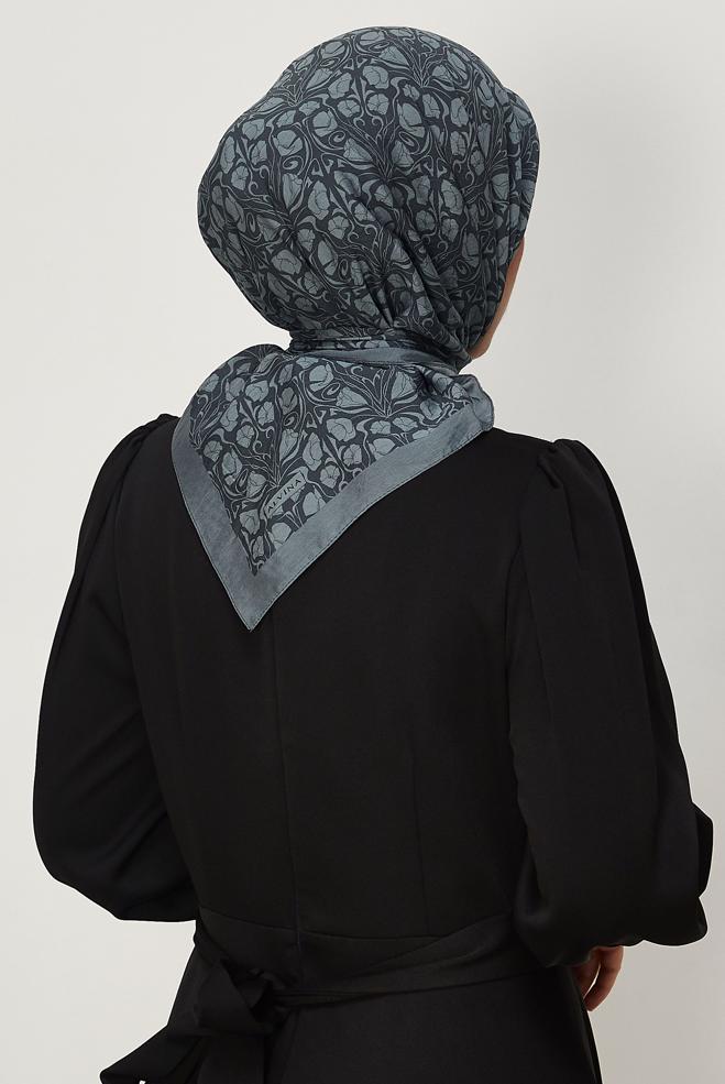 Vêtements hijab GRIS ÉCHARPE ALVINA EN VISCOSE 8650 - ALVİNA