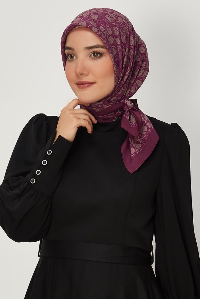 Vêtements hijab BRUN ÉCHARPE ALVINA EN VISCOSE 8650 - ALVİNA