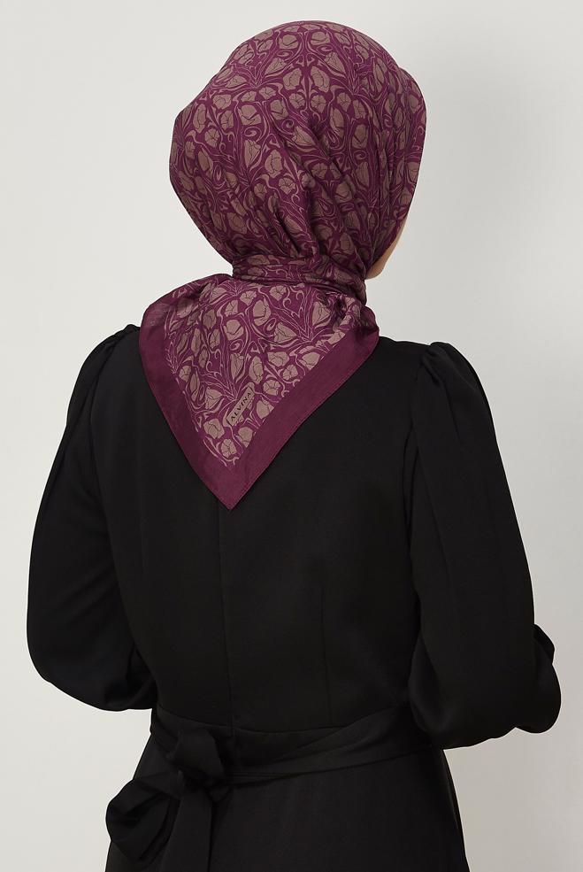 Vêtements hijab BRUN ÉCHARPE ALVINA EN VISCOSE 8650 - ALVİNA