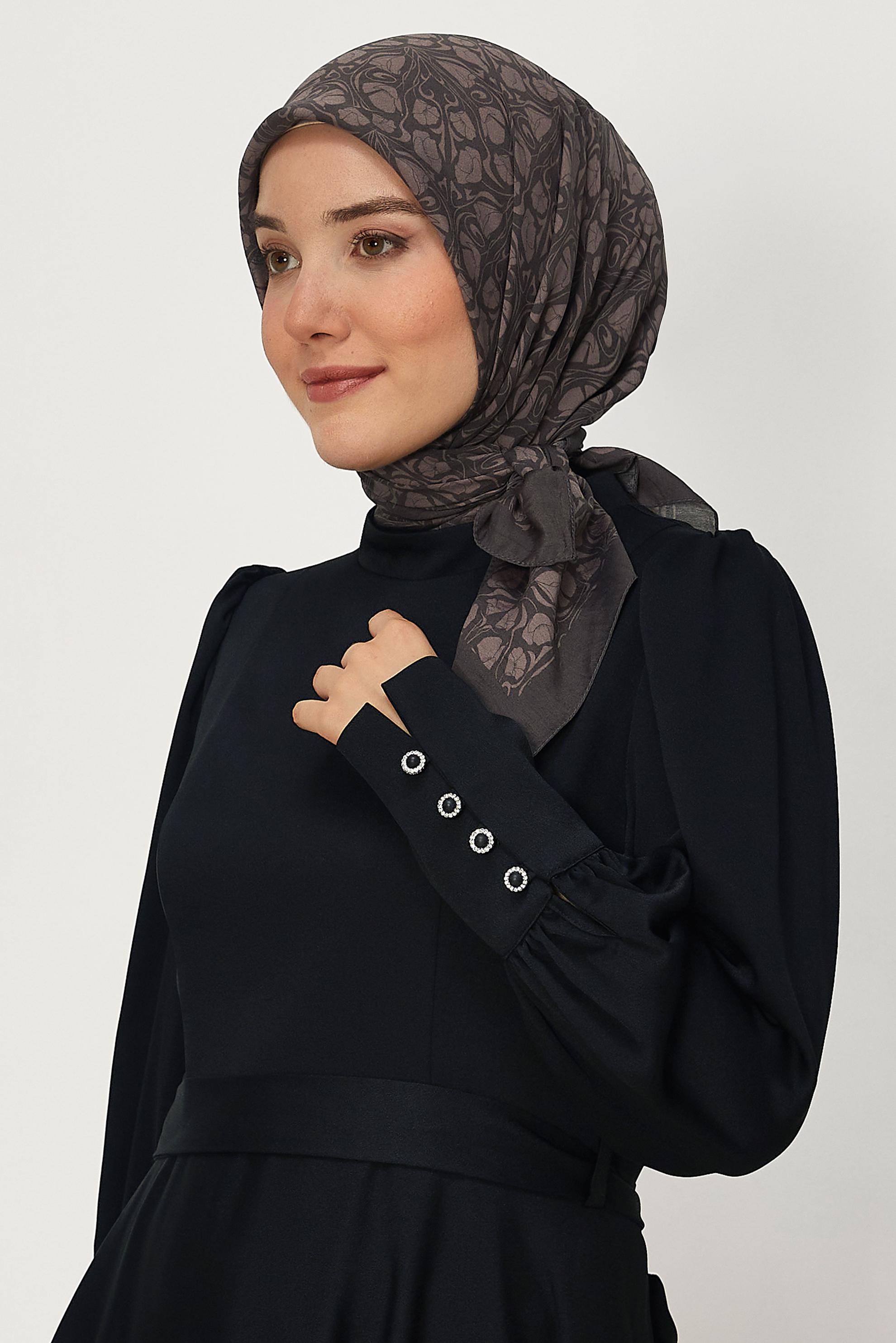 Tesettür giyim KAHVE ALVİNA VİSKON EŞARP 8650