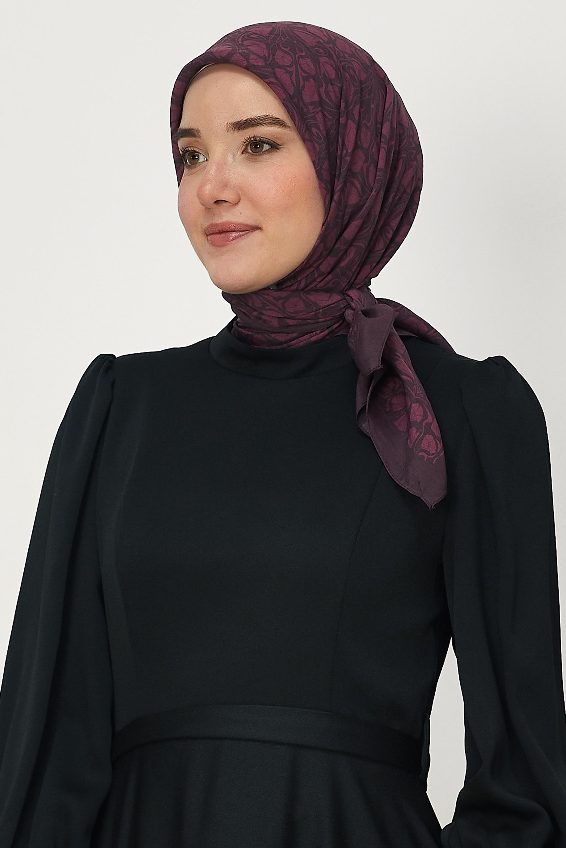 Tesettür giyim BORDO ALVİNA VİSKON EŞARP 8650