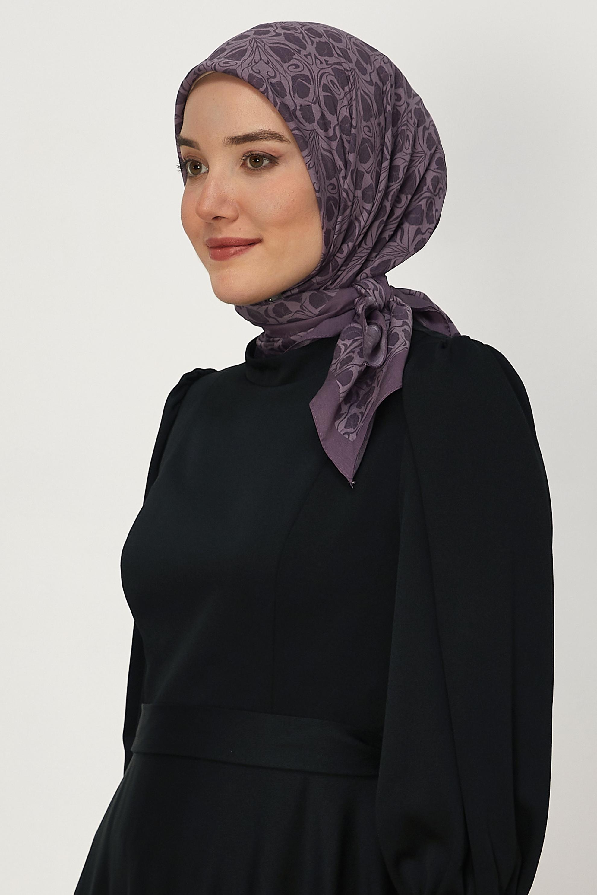 Tesettür giyim MOR ALVİNA VİSKON EŞARP 8650