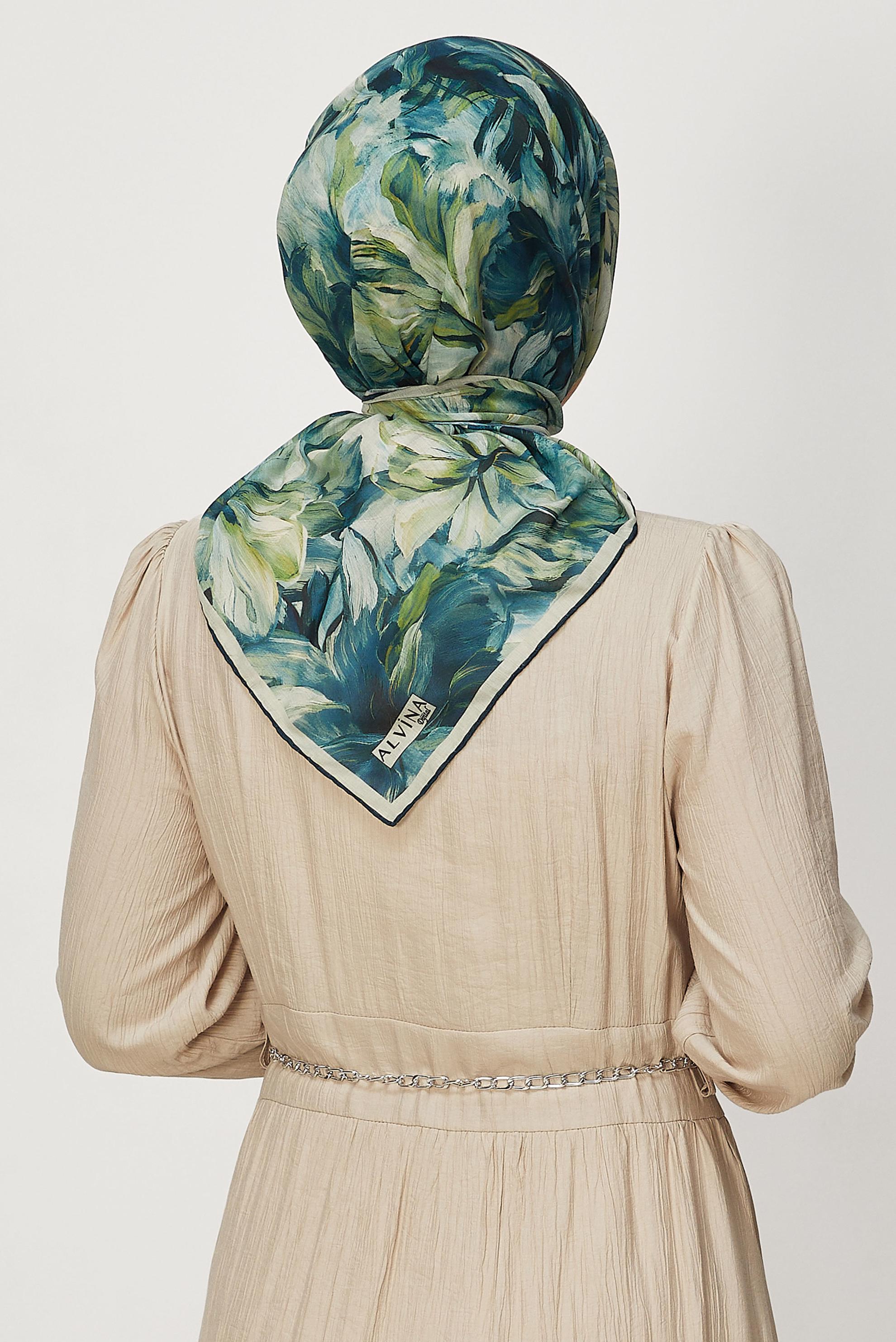 Vêtements hijab BRUN ALVINA ÉCHARPE NATURELLE À MOTIFS 8651