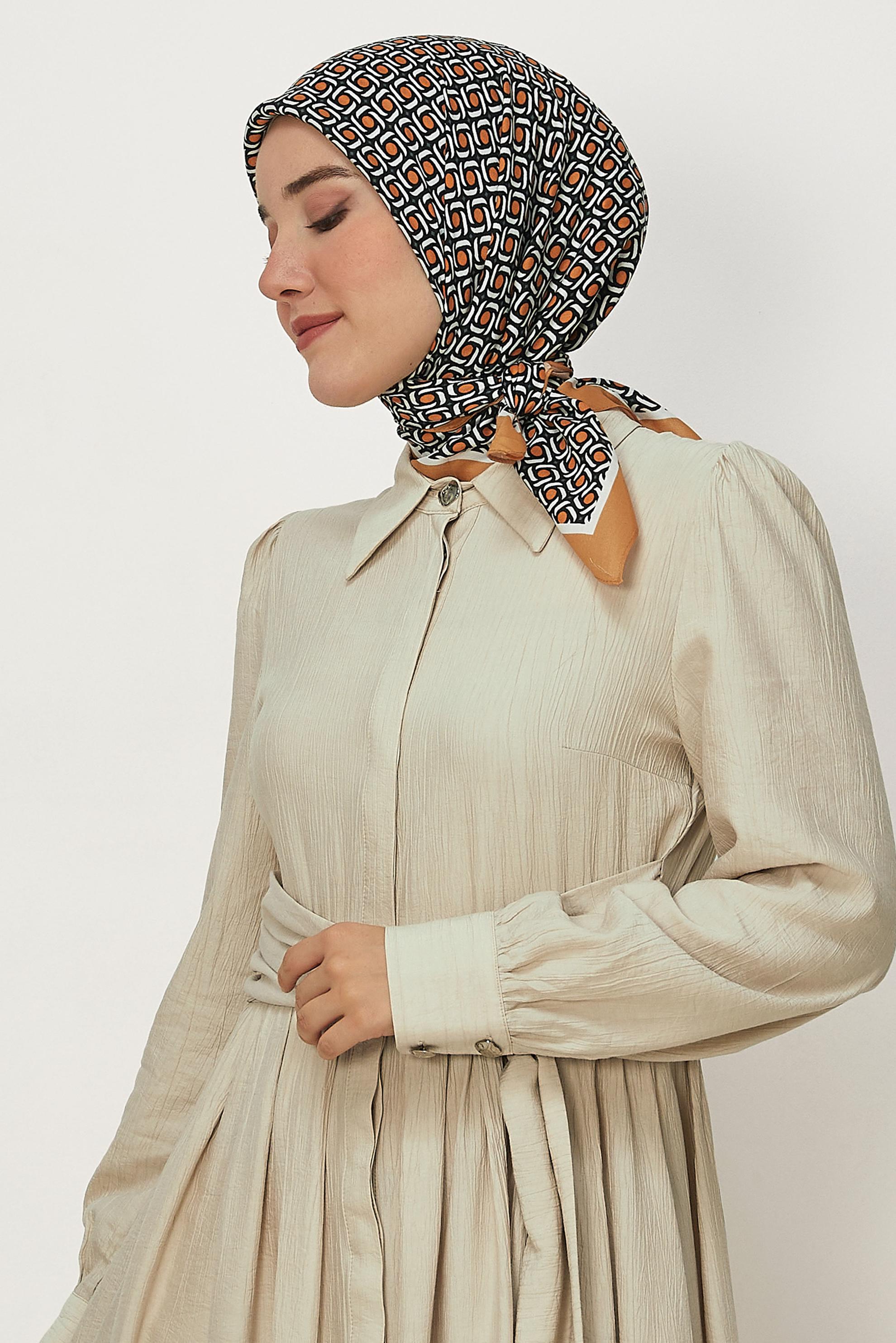 Vêtements hijab ORANGE ALVINA ÉCHARPE À MOTIFS 8655