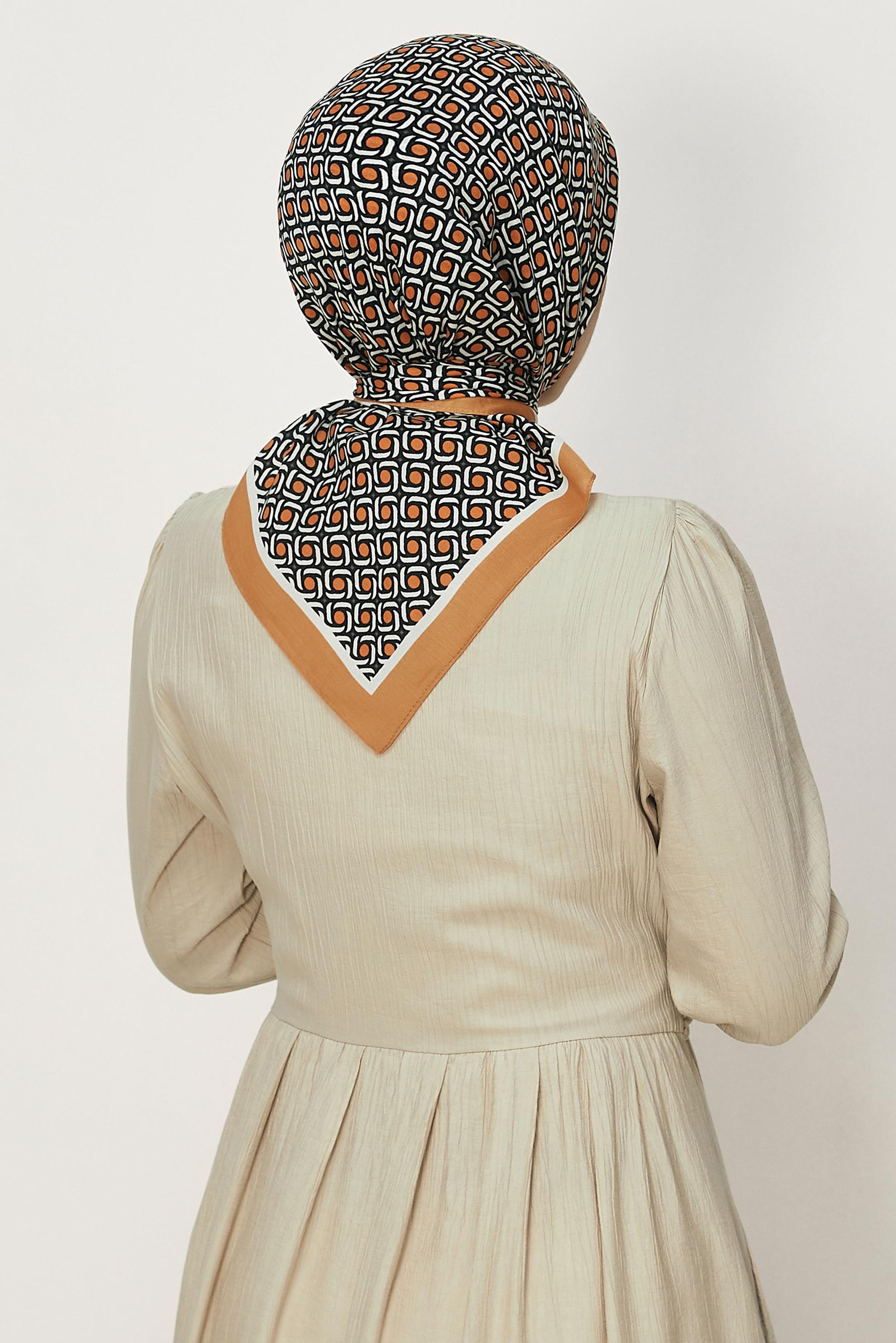 Vêtements hijab ORANGE ALVINA ÉCHARPE À MOTIFS 8655