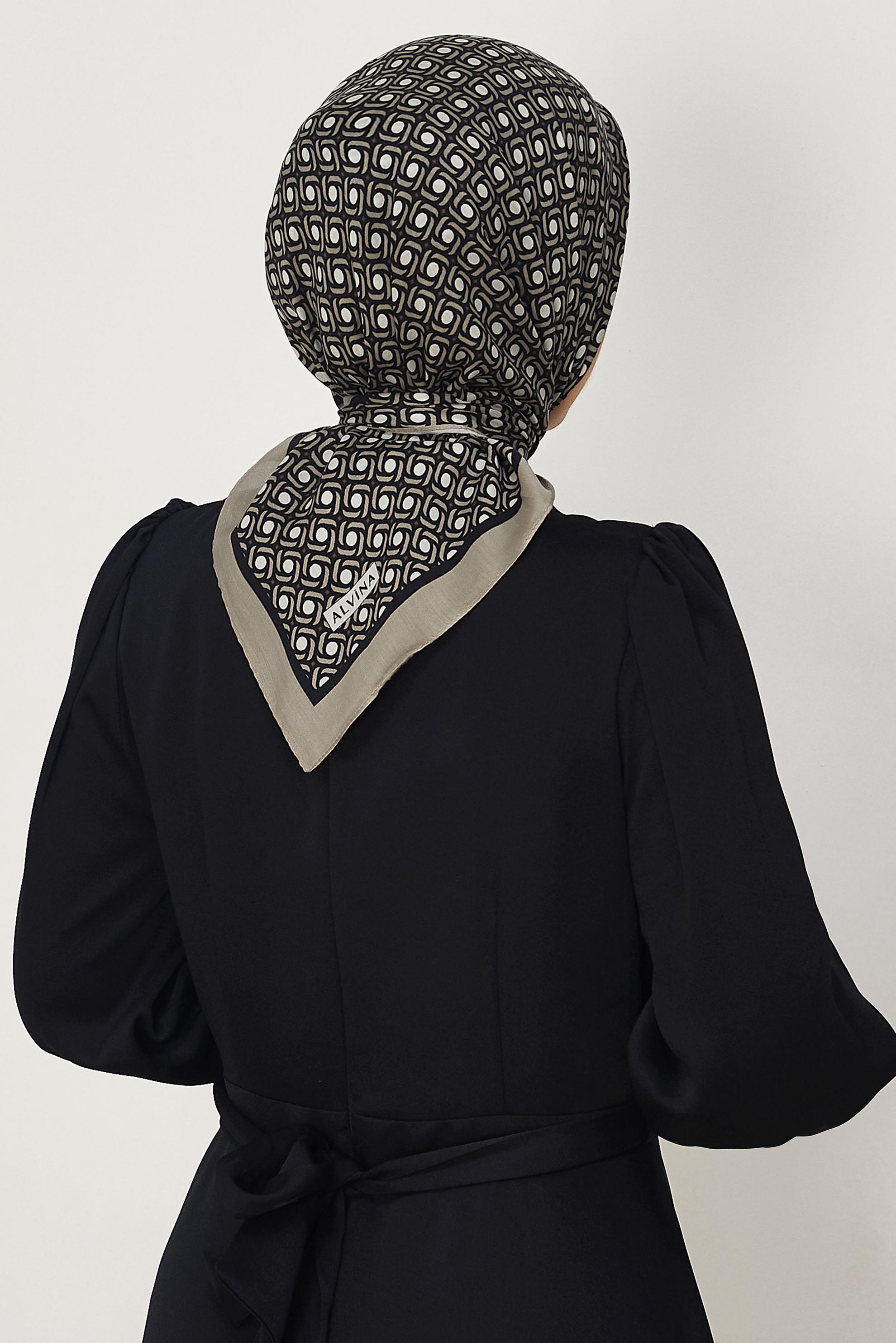 Vêtements hijab BRUN ALVINA ÉCHARPE À MOTIFS 8655